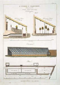 تصميم لمصنع الجعة و البرتقال في Teddington ، 1806 بواسطة مدرسة اللغة الإنجليزية