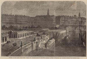 تصميم لسلالم الهبوط وحدائق الزينة بين جسور Hungerford و Waterloo بواسطة مدرسة اللغة الإنجليزية
