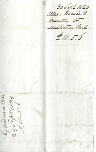 Devonshire MSS AS 3101, folio from a bundle of bills settled by Pinder Simpson for Lord George Cavendish, including Alexander Bowie