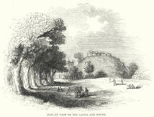 Distant View of the Castle and Mound (engraving) بواسطة مدرسة اللغة الإنجليزية