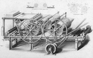 آلة طباعة اسطوانة مزدوجة من Cyclopaedia للفنون والصناعات المفيدة ، حرره تشارلز توملينسون ، c.1880s بواسطة مدرسة اللغة الإنجليزية