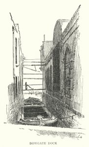 Dowgate Dock (نقش) بواسطة مدرسة اللغة الإنجليزية
