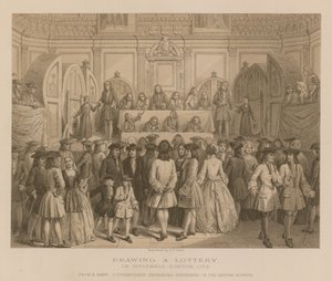 رسم يانصيب في غيدال ، لندن ، 1739 بواسطة مدرسة اللغة الإنجليزية