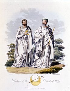 Druids - في "" الكلت والقوط ، عادات سكان الجزر البريطانية في أوائل القرن السادس والأمم القوطية على الساحل الغربي لبحر البلطيق "، بقلم SR Meyrick و Ch. حداد بواسطة مدرسة اللغة الإنجليزية