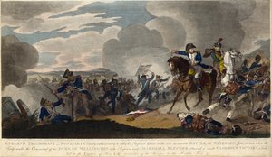 انتصار إنجلترا. حاول نابليون حشد الحرس الإمبراطوري في معركة واترلو ، ج. 1815 (نقش) بواسطة مدرسة اللغة الإنجليزية