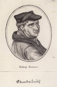 Edmund Bonner, English clergyman and Bishop of London who persecuted Protestants during the reign of Mary I (engraving) بواسطة مدرسة اللغة الإنجليزية