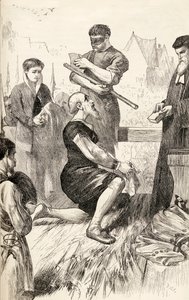 إدوارد سيمور على سقالة في انتظار إعدامه ، 1865 (نقش الخشب) بواسطة مدرسة اللغة الإنجليزية