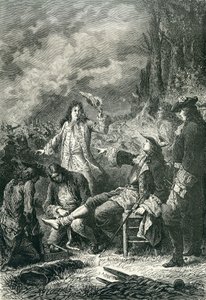 أصيب إدوارد فيليرز في معركة نيوبيري ، 1643 بواسطة مدرسة اللغة الإنجليزية