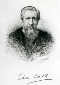 إدوين أرنولد (1832-1904) (نقش) بواسطة مدرسة اللغة الإنجليزية