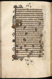 Egerton MS 3277 ، f.131v ، سيدة Bohun في الصلاة ، مع أسد هامشي وقلعة ، من "Bohun Psalter & Hours" (vellum) بواسطة مدرسة اللغة الإنجليزية