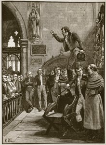 اجتماع انتخابي في أيرلندا ، 1825 ، رسم توضيحي من كاسيلس إيضحت تاريخ إنجلترا (صورة بني داكن) بواسطة مدرسة اللغة الإنجليزية