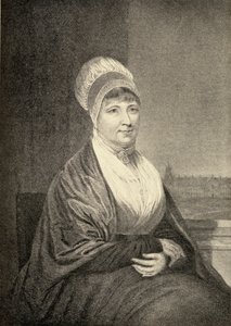 إليزابيث فراي (1780-1845) رسم توضيحي من "الرحلات الصغيرة إلى منازل النساء المشهورات" ، نُشر عام 1897 بواسطة مدرسة اللغة الإنجليزية