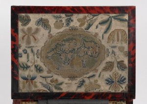 تابوت مطرز ، c. 1660 (حرير ، قماش ، خشب ، ذبلية ، حوامل فضية) بواسطة مدرسة اللغة الإنجليزية