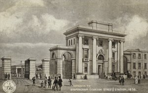 مدخل محطة برمنغهام (شارع كرزون) ، 1838 بواسطة مدرسة اللغة الإنجليزية