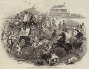 Epsom Races, "Derby Day", leaving the Course (engraving) بواسطة مدرسة اللغة الإنجليزية