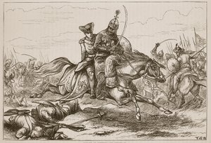 هروب الملازم غوريهام ، التوضيح من Cassells Illustrated History of India بواسطة James Grant ، pub. 1879 بواسطة مدرسة اللغة الإنجليزية