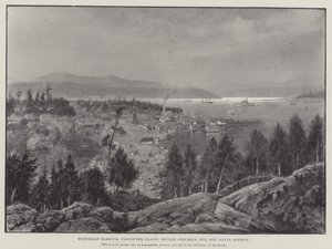 ميناء Esquimalt ، جزيرة فانكوفر ، كولومبيا البريطانية ، محطتنا البحرية الجديدة (نقش) بواسطة مدرسة اللغة الإنجليزية