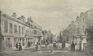 Eton High Street ، 1844 (الحفر) بواسطة مدرسة اللغة الإنجليزية