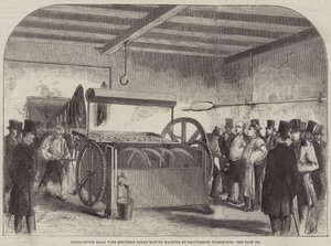 التجارب التي تم إجراؤها باستخدام آلة صنع الخبز من Stevens في Marylebone Workhouse (النقش) بواسطة مدرسة اللغة الإنجليزية