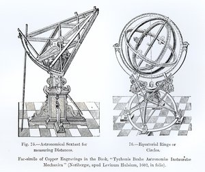 الفاكس للنقوش النحاسية من Tychonis Brahe Astronomiae Instauratae Mechanica ، 1602 بواسطة مدرسة اللغة الإنجليزية