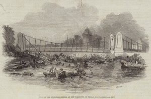 Fall of the Suspension Bridge, at New Yarmouth, on Friday, 2 May (engraving) بواسطة مدرسة اللغة الإنجليزية