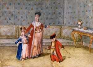 عائلة Fanariot ، أواخر القرن التاسع عشر (مرحاض على ورق) بواسطة مدرسة اللغة الإنجليزية