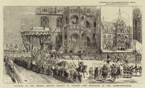 مهرجان جمعية الفنانين الألمان في ميسن ، حفل الاستقبال في ألبريشتشلوس (نقش) بواسطة مدرسة اللغة الإنجليزية
