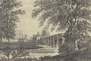 جسر القوس الخامس عشر ، 1818 (الحفر) بواسطة مدرسة اللغة الإنجليزية