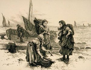صياد السمك في عام 1880 تقريبًا ، من "الصور الاسكتلندية" الصادرة عن جمعية المسالك الدينية بواسطة مدرسة اللغة الإنجليزية