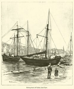 قوارب الصيد قبالة Tarbet ، Loch Fyne (نقش) بواسطة مدرسة اللغة الإنجليزية