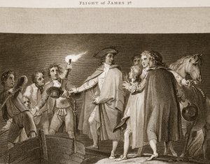 رحلة جيمس 2 ، توضيح من ديفيد هيوم تاريخ إنجلترا ، حانة. بقلم ر. بوير ، لندن ، 1812 بواسطة مدرسة اللغة الإنجليزية