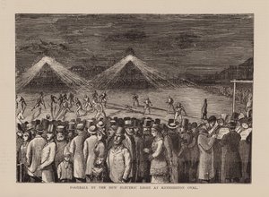 كرة القدم بجوار الضوء الكهربائي الجديد في كينينجتون أوفال (نقش) بواسطة مدرسة اللغة الإنجليزية