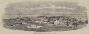 Fort Moultrie, Charleston in the Distance (engraving) بواسطة مدرسة اللغة الإنجليزية