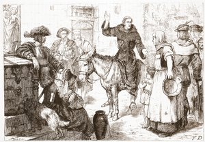 فرانسيس لامبرت الوعظ ، توضيح من تاريخ البروتستانتية بقلم جيمس أيتكين ويلي (1808-1890) ، حانة. 1878 بواسطة مدرسة اللغة الإنجليزية