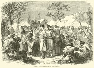 الجنود الهاربون الفرنسيون في سويسرا ، نوفمبر 1870 بواسطة مدرسة اللغة الإنجليزية