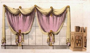 ستارة المكتبة الفرنسية ، اللوحة 41 من مستودع الفنون في أكرمان ، نُشرت 1809-28 (لون ليثو) بواسطة مدرسة اللغة الإنجليزية