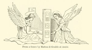 من لوحة جدارية لماتيو دي جوالدو في أسيزي (نقش) بواسطة مدرسة اللغة الإنجليزية