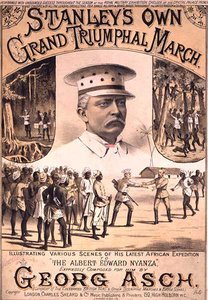 الغلاف الأمامي للنوتة الموسيقية لـ "Stanley's Own Grand Truphal March" ، من تأليف جورج آش (لون ليثو) بواسطة مدرسة اللغة الإنجليزية