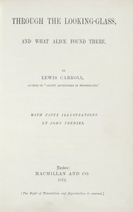 صورة لأليس من خلال المرآة - لويس كارول (1833-1898) ، نشر بواسطة ماكميلان ، 1872 بواسطة مدرسة اللغة الإنجليزية