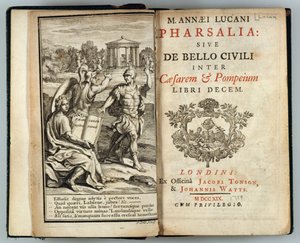 صورة إلى Pharsalia أو الحرب الأهلية بين قيصر وبومبي بقلم ماركوس أنيوس لوكان (39-65 م) منقوش بواسطة جيه كول ، 1719 بواسطة مدرسة اللغة الإنجليزية