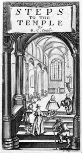صورة للخطوات إلى الهيكل بقلم ريتشارد كراشو ، نقشها جي كروس ، 1648 بواسطة مدرسة اللغة الإنجليزية