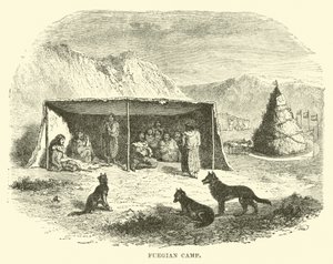 معسكر فوجيان ، تييرا ديل فويغو ، 1890 بواسطة مدرسة اللغة الإنجليزية