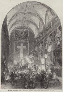 صلاة الجنازة على شرف المارشال سولت ، في كنيسة Invalides ، في باريس (نقش) بواسطة مدرسة اللغة الإنجليزية