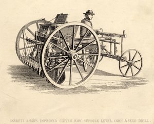 تم تحسين Garrett and Sons من مثقاب الذرة والذرة ذو الرافعة Cleven Row بواسطة مدرسة اللغة الإنجليزية