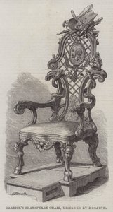 كرسي Shakspeare من Garrick ، صممه Hogarth (نقش) بواسطة مدرسة اللغة الإنجليزية