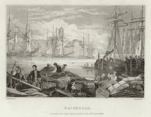 جيتسهيد قبل الانفجار الكبير والنار في 6 أكتوبر 1854 بواسطة مدرسة اللغة الإنجليزية