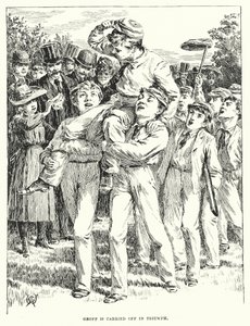 جيوف يُحمل في انتصار (نقش) بواسطة مدرسة اللغة الإنجليزية