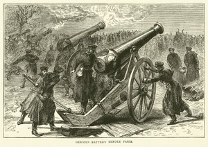 البطارية الألمانية قبل باريس ، يناير 1871 بواسطة مدرسة اللغة الإنجليزية