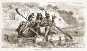 الذهاب إلى السوق - عن طريق المياه ، رسم توضيحي من الطبعة المصورة لحياة واكتشافات ديفيد ليفينغستون بقلم ج.إوينج ريتشي ، الحانة. بقلم أ. فولارتون وشركاه ، 1876 بواسطة مدرسة اللغة الإنجليزية