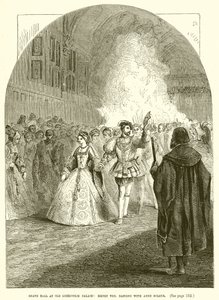 الكرة الكبرى في Old Greenwich Palace: Henry VIII. الرقص مع آن بولين بواسطة مدرسة اللغة الإنجليزية